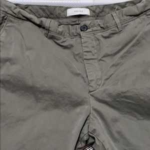 Reiss Slim Fit Cotton Chinos in Sage color